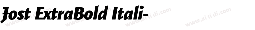 Jost ExtraBold Itali字体转换